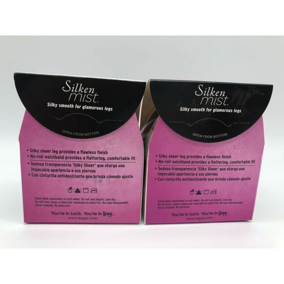 Leggs Women's Silken Sheer No-Roll Waistband Control Top Panty Nude A Lot of 2 - Picture 11 of 12